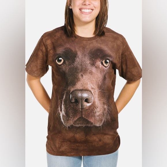 The Mountain chocolate lab dog face tee - Picture 4 of 8